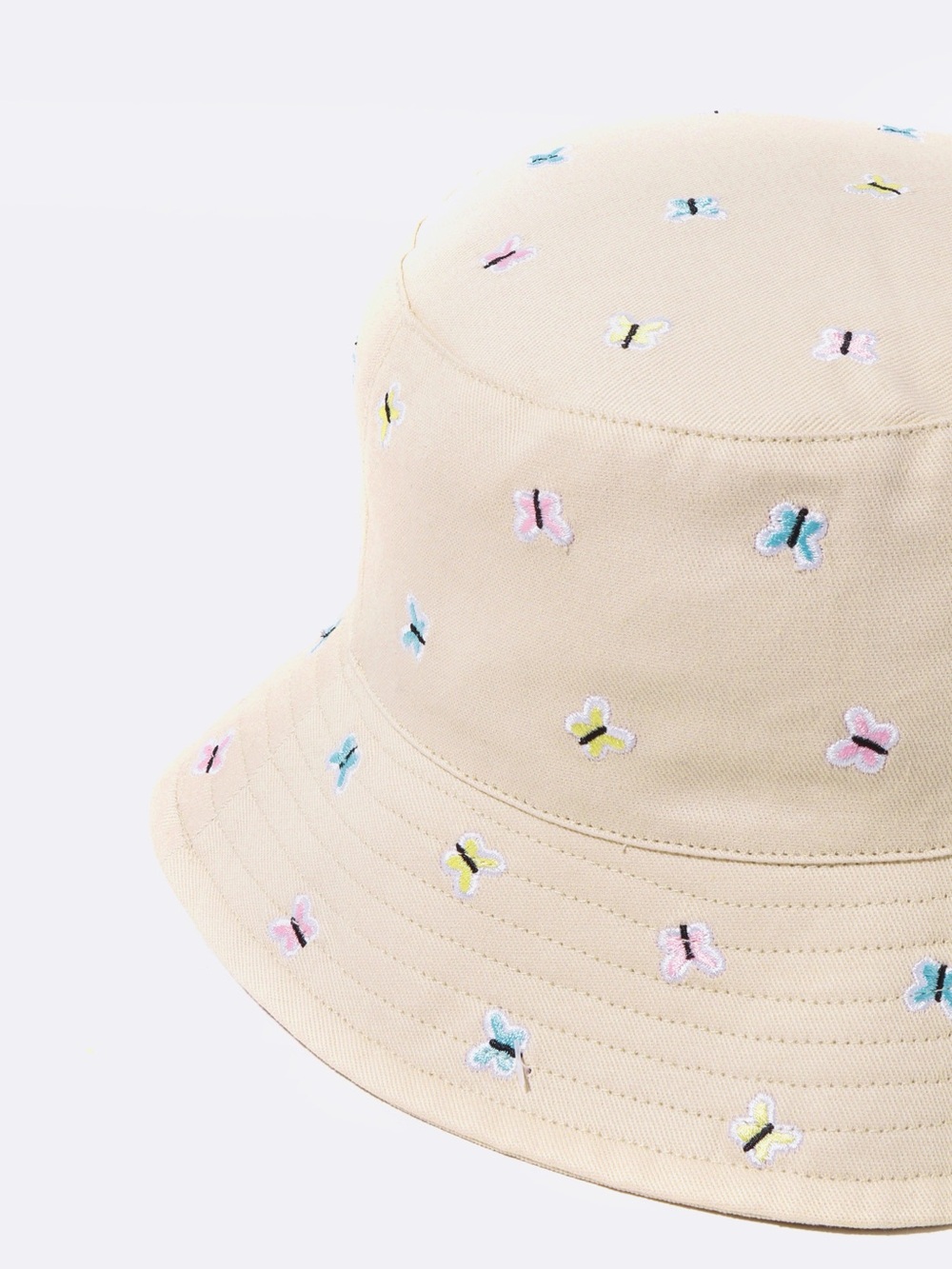 Urban Outfitters Cream Embroidered Butterfly Bucket Hat Y2K Fairycore Festival